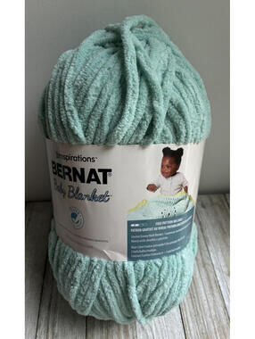 Bernat  Baby Blanket 10.5 oz  220 yds. Polyester Yarn 1 skein Seafoam Green